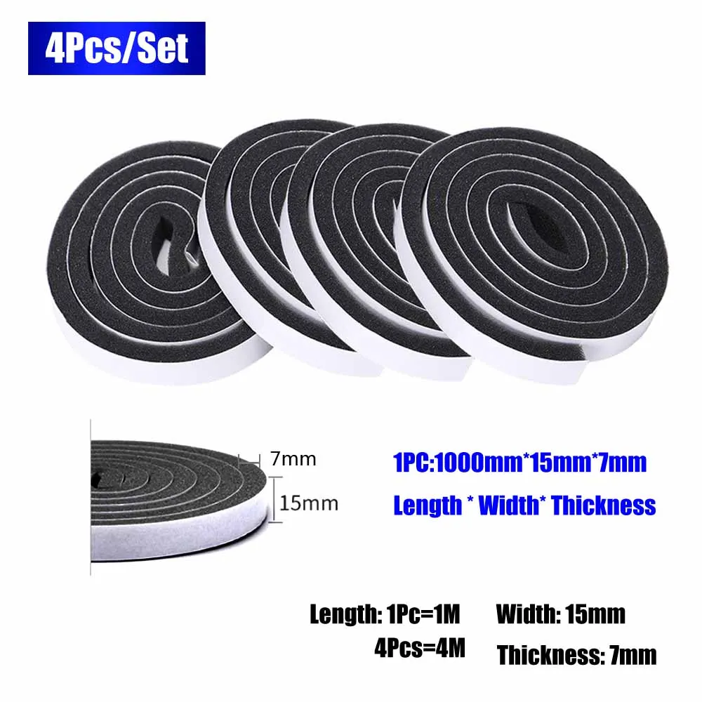 Пенная изоляционная лента для дверей и окон самоклеящееся уплотнение двери 4