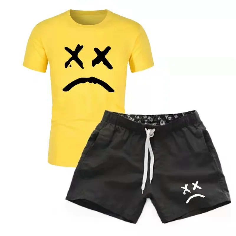 

T-Shirt Men Rhinestone Pink Large Size 3XL New 2021 Spring Personalized Trend High Quality Short Sleeve Round Neck Tees Male Top