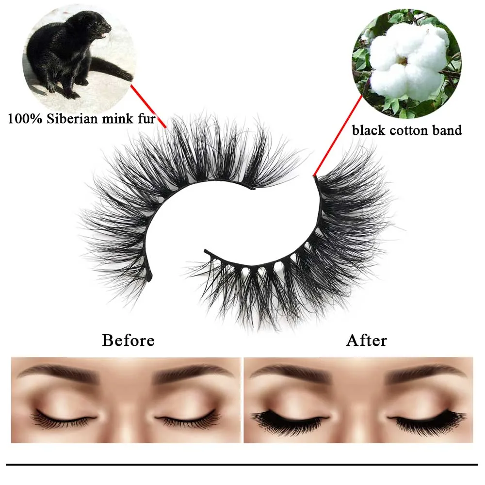 Friholl. m 1 пара 3D норковые ресницы ручной работы объемные красивые густые