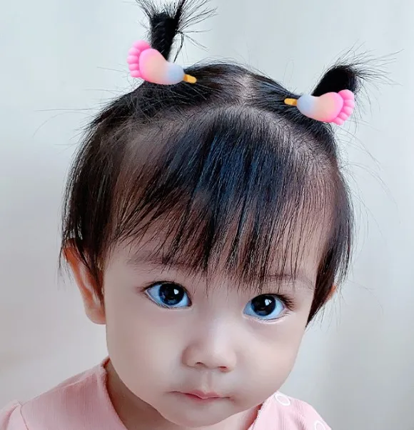 Забавные милые резинки для волос "Мороженое" с цветком, сердцем и ножками для детей девочек - аксессуары для волос.