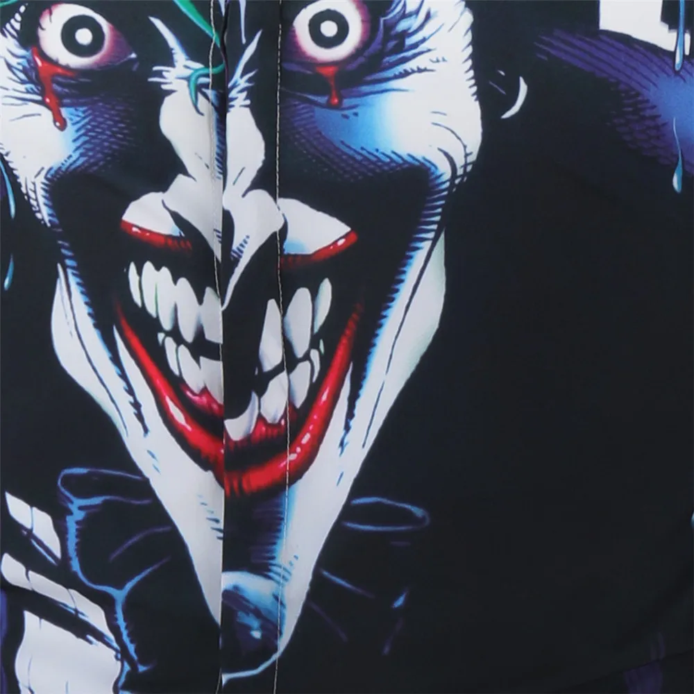 Мужская модная рубашка с принтом клоуна длинным рукавом Повседневная |