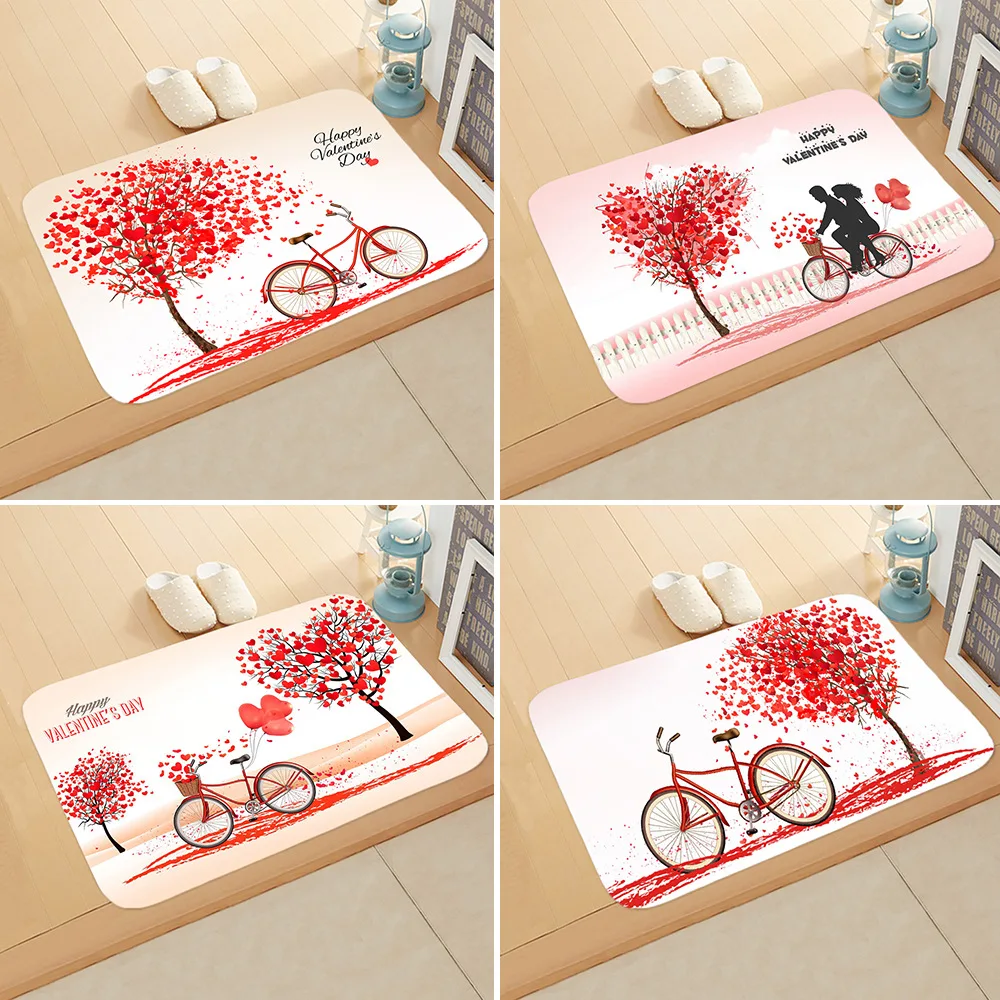 

Противоскользящий коврик для ванной комнаты, Впитывающий Коврик для ванной, дома, кухни на День святого Валентина, напольный коврик, вход 40*...