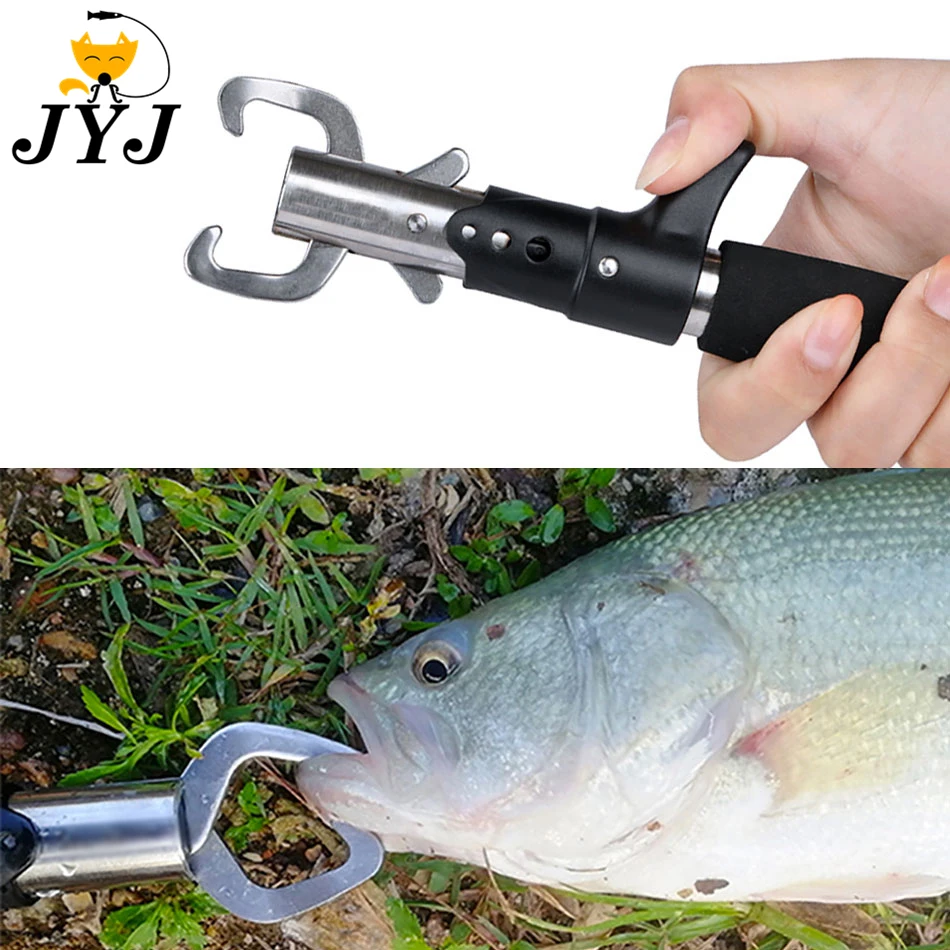 

Stainless portable Fish Gripper steel fishing tool gripper holder fishing grabber pliers fishing controller accessories tackle