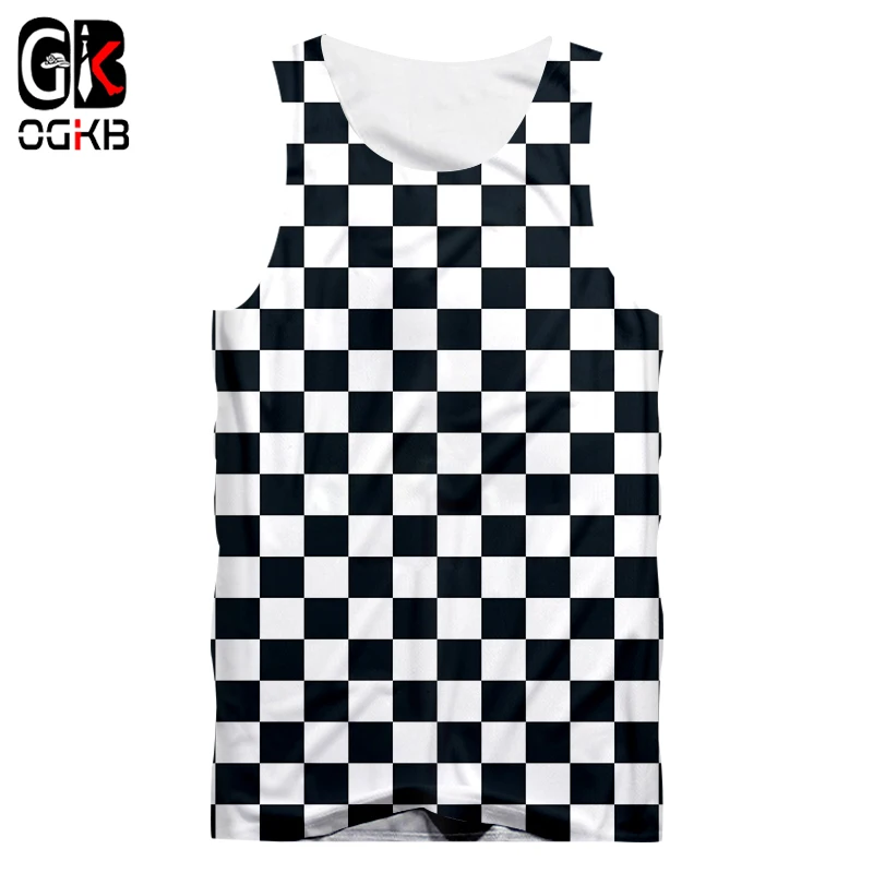 Мужская повседневная майка OGKB в стиле Харадзюку приталенная рубашка без рукавов