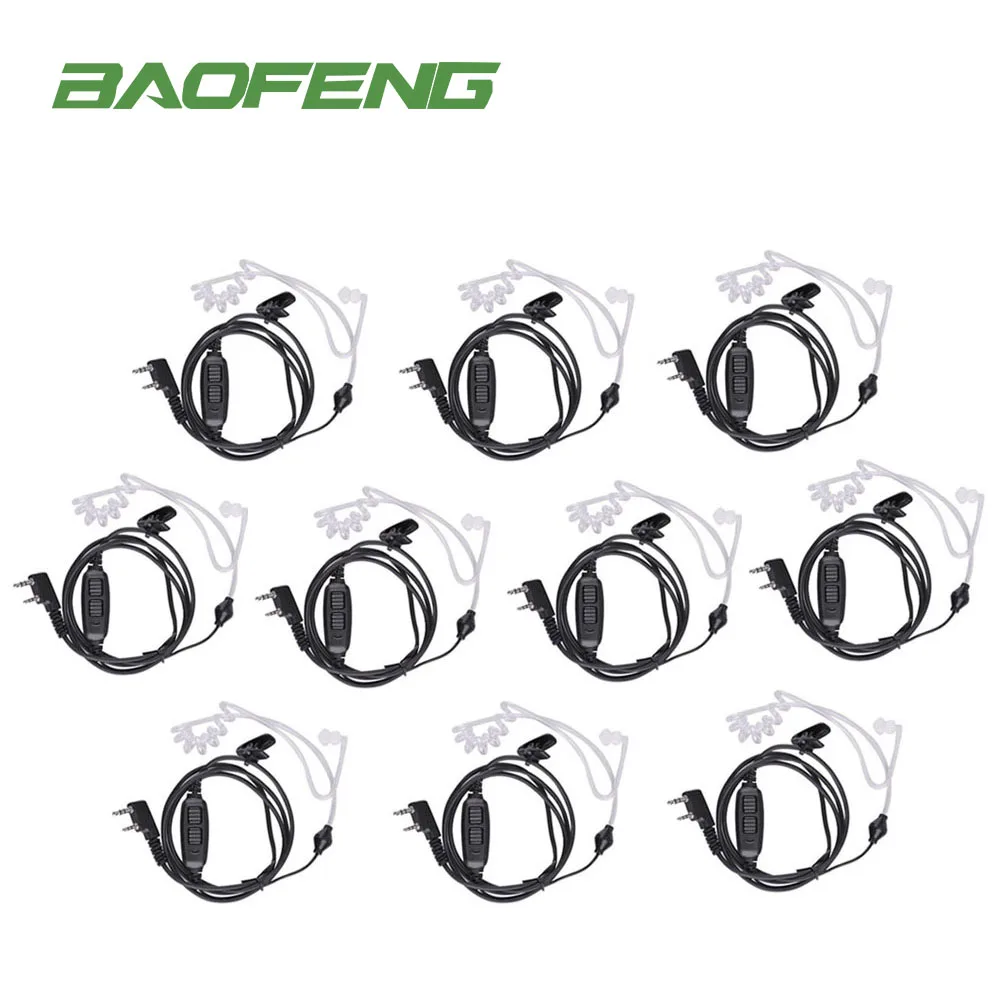 10 шт. двойная PTT Baofeng UV82 Walkie Talkie гарнитура аксессуары baofeng Air Акустическая трубка