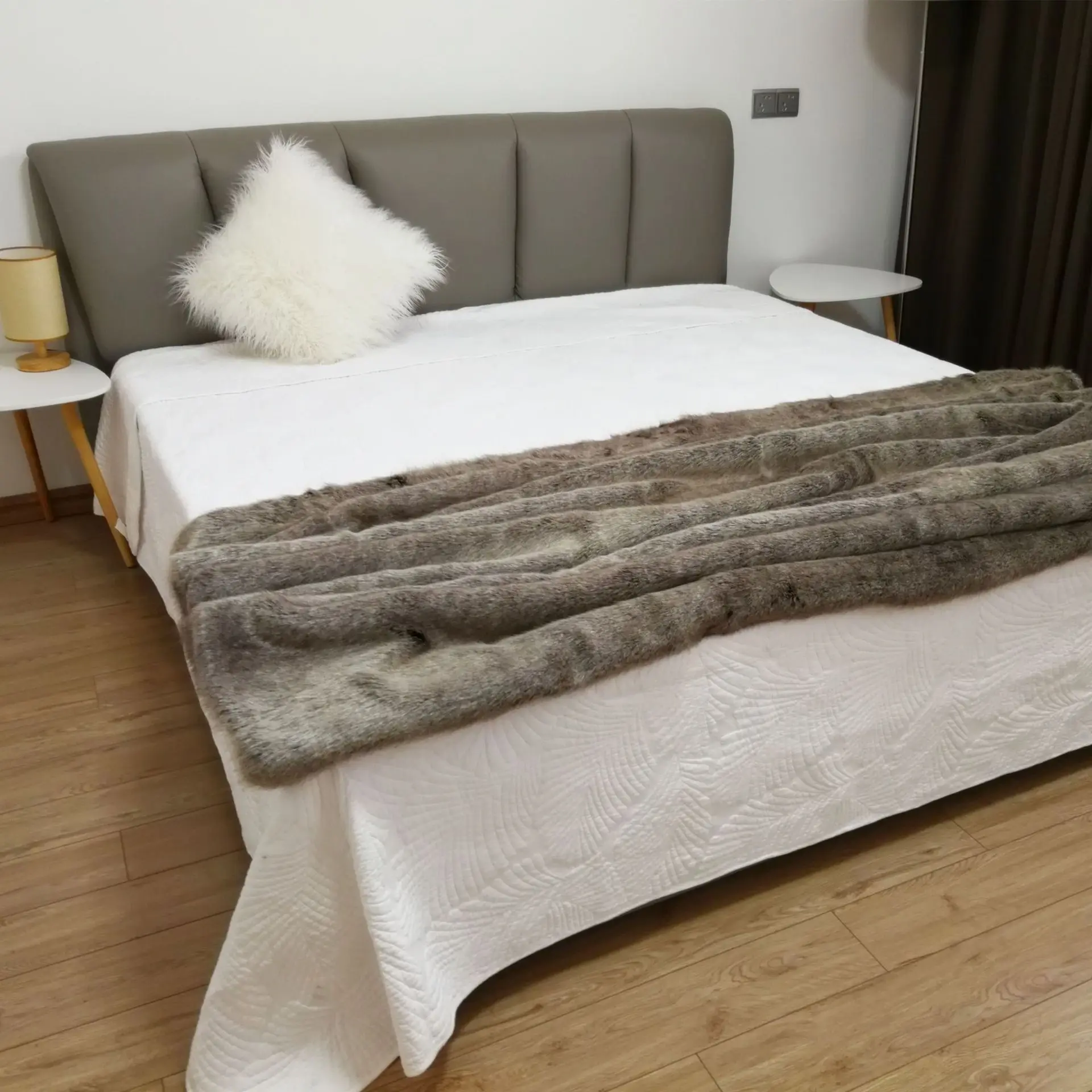 Роскошное Одеяло с искусственным мехом очень мягкое негабаритное толстое