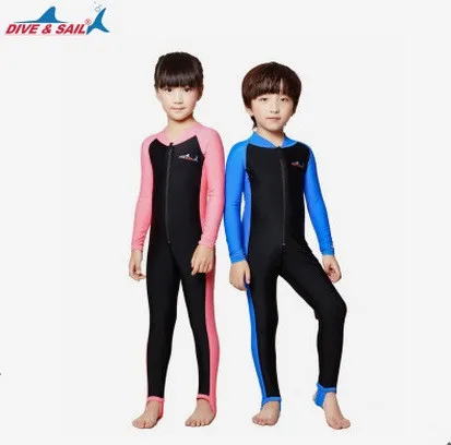 New Kids Water Sport One Piece Diving Suit Wetsuit Children For Boys Girls Keep Warm Long Sleeves UV Protection  Beach Swimwear