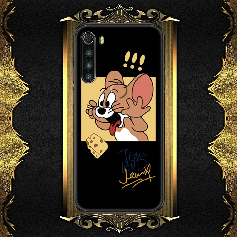 

tom lovers and Cartoon jerry funny Phone case For Xiaomi Redmi Note 7 7A 8 8T 9 9A 9S 10 K30 Pro Ultra black art hoesjes