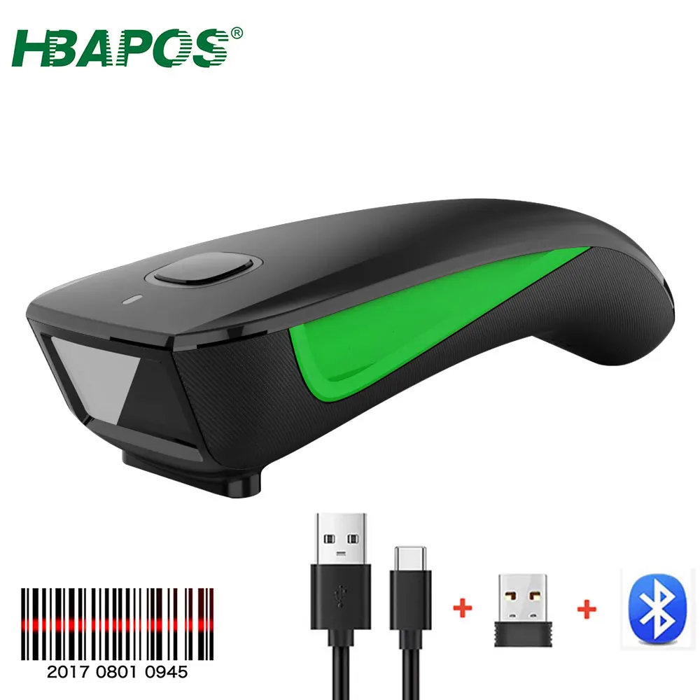 

HBAPOS 1D CCD Handheld New Designed Barcode Scanner Bluetooth Wireless Handheld Bar Code Reader Mini Pocket Portable