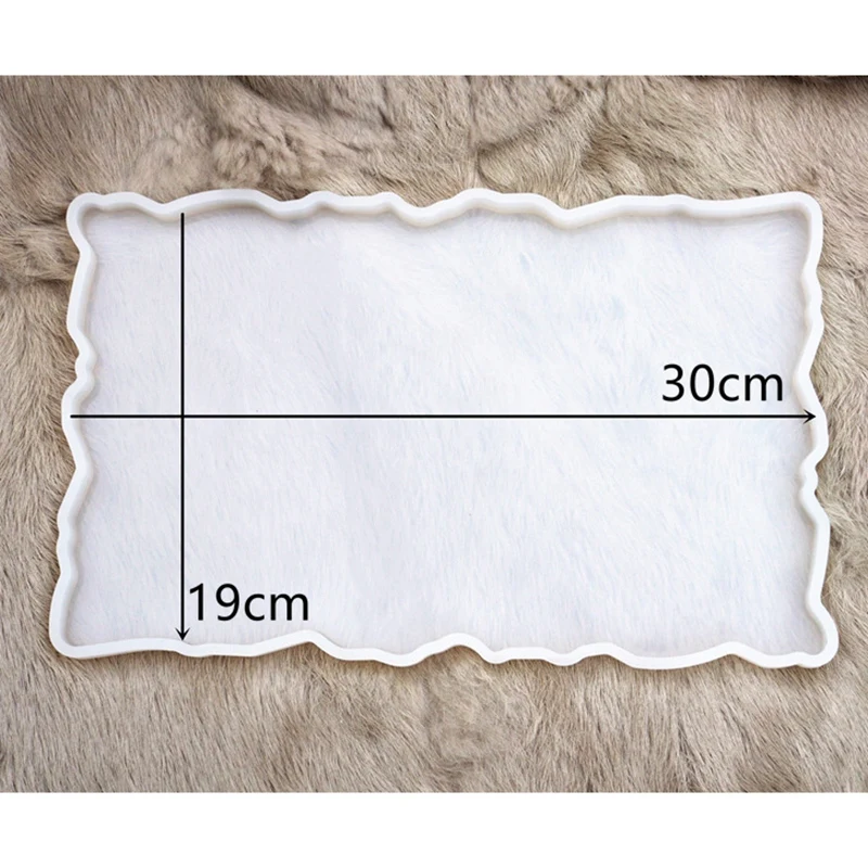 

1Set/3Pcs Tray Silicone Mold with Metal Golden Handles Silicone Molds for Resin DIY Crystal UV Glue Epoxy Resin Mold