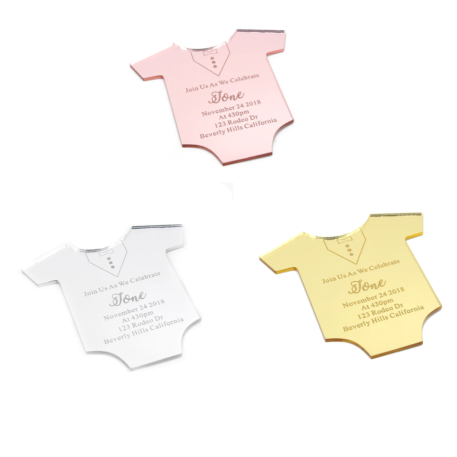 Индивидуальное акриловое зеркало детская одежда пригласительная свадебная