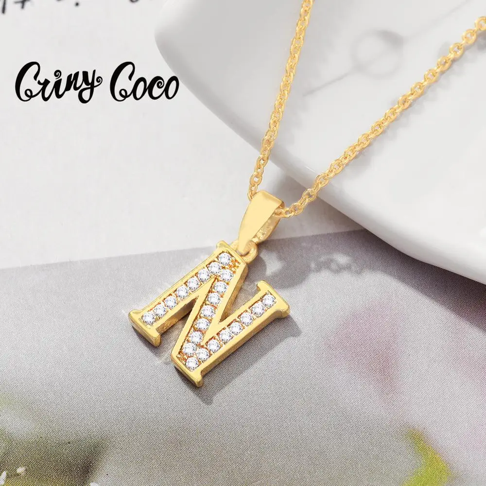 Женское колье чокер с подвеской в виде буквы N|Ожерелья подвеской| |