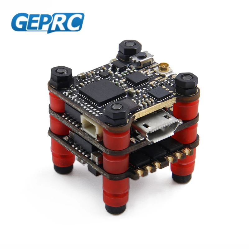 GEPRC стабильный F411 BetaFlight OSD Контроллер полета 12A Blheli_S 2-4S бесщеточный ESC 25/100/200mW VTX стек 16 мм* 16 мм