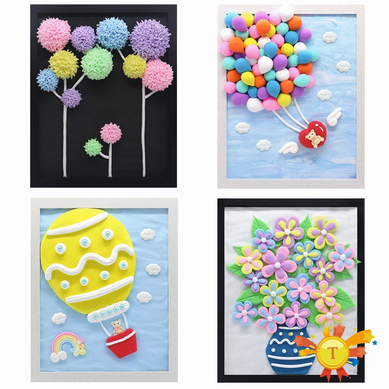 Новинка супер светильник набор глины сделай сам на воздухе фоторамка для детей