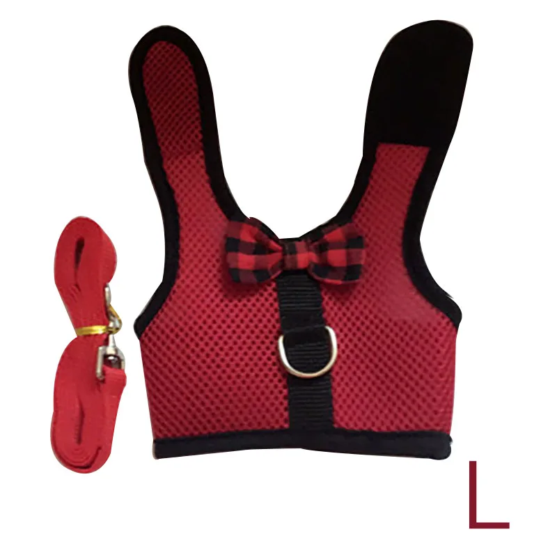 Новый Красный поводок кролика свинцовый жилет маленькие животные s M esh хлопковые