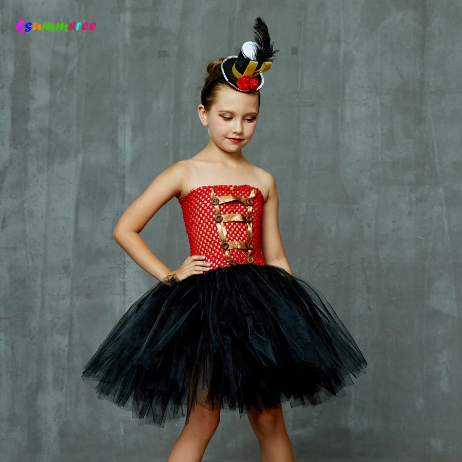Girls Ringmaster Costume Circus Nutcracker Fancy Tutu Dress Kids Tulle Birthday Party Girl Halloween Up Clothes | Детская одежда и