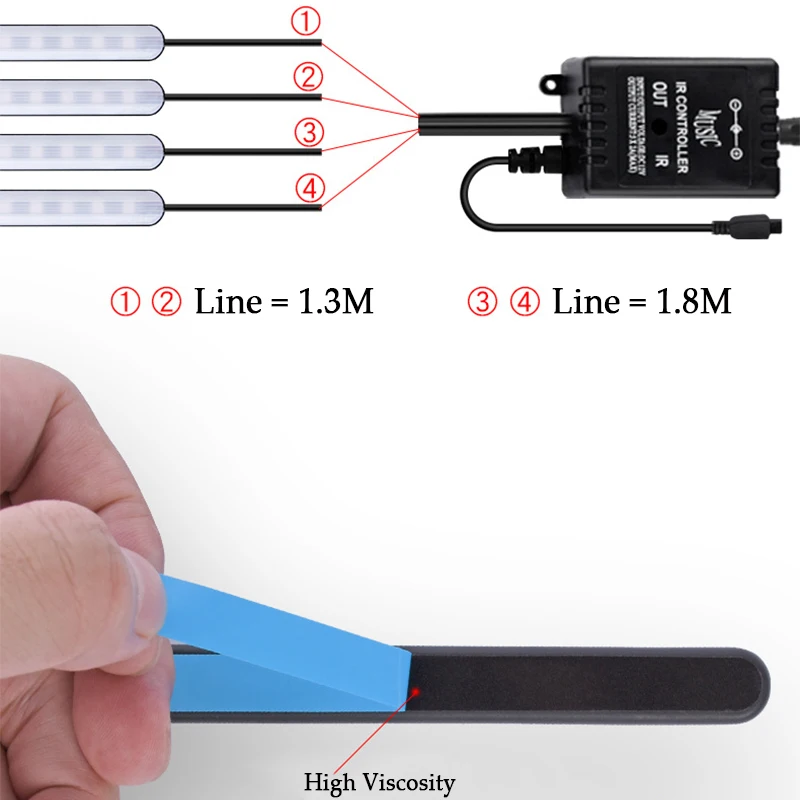 2019 Новый интерьер автомобиля RGB декоративный светильник Автомобиль окружающего