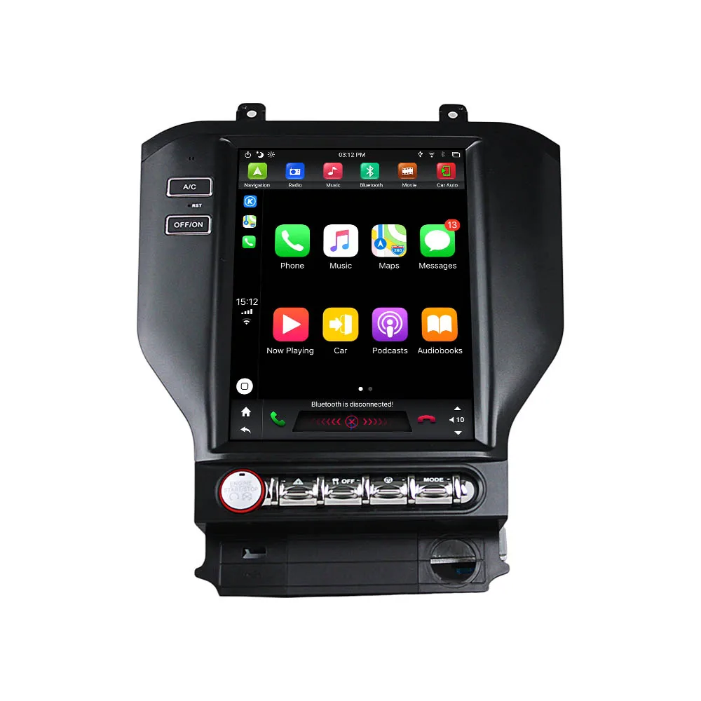 

Tesla screen Android 9 Car Multimedia Player For ford Mustang 2014-2018 BT GPS Navigation WiFi Auto audio radio stereo head unit