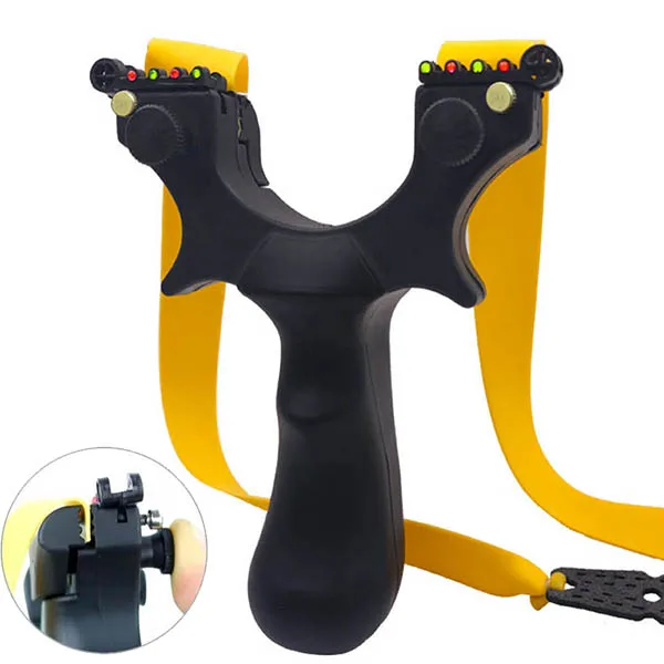 

Hunting Slingshot of Resin Flat Rubber Band Aiming Accurate Slingshot for Hunting Shooting Outdoor Archery Catapult