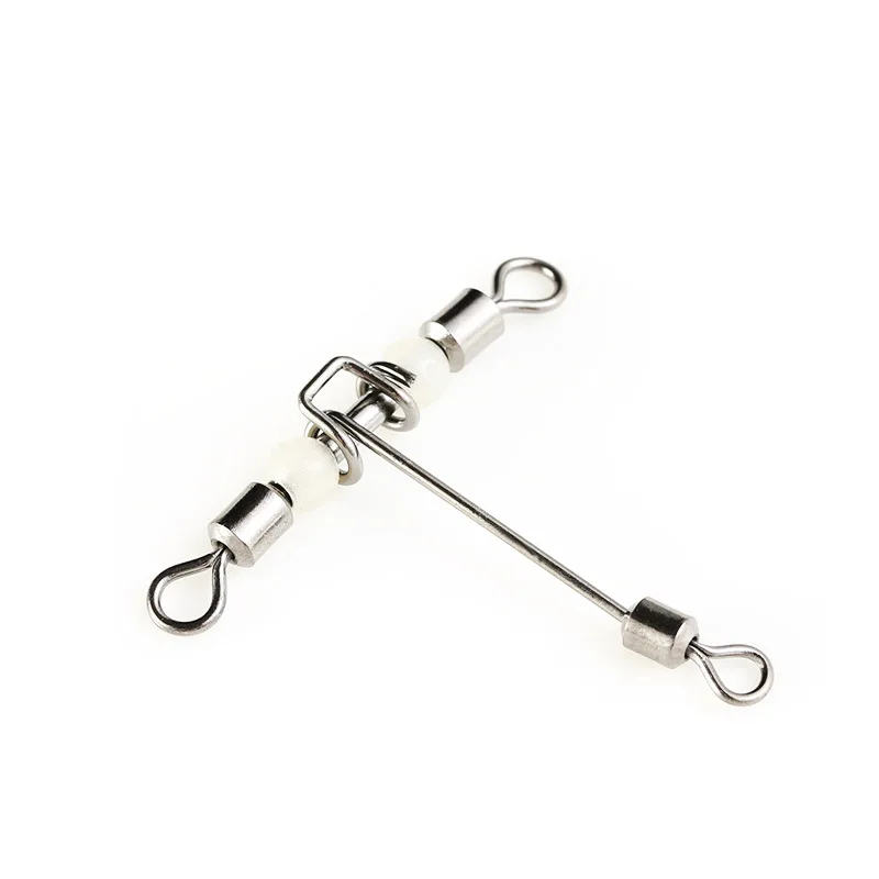 

30PCS Fishing Connector Barrel Swivel Stainless Steel Sea Hooks Connector for Sea Fishing Luer Connector