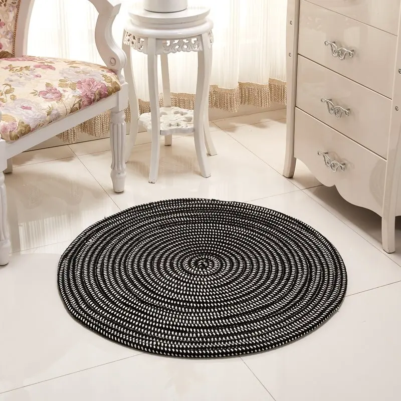 Ручные круглые коврики домашний компьютерный стул детская комната гостиная