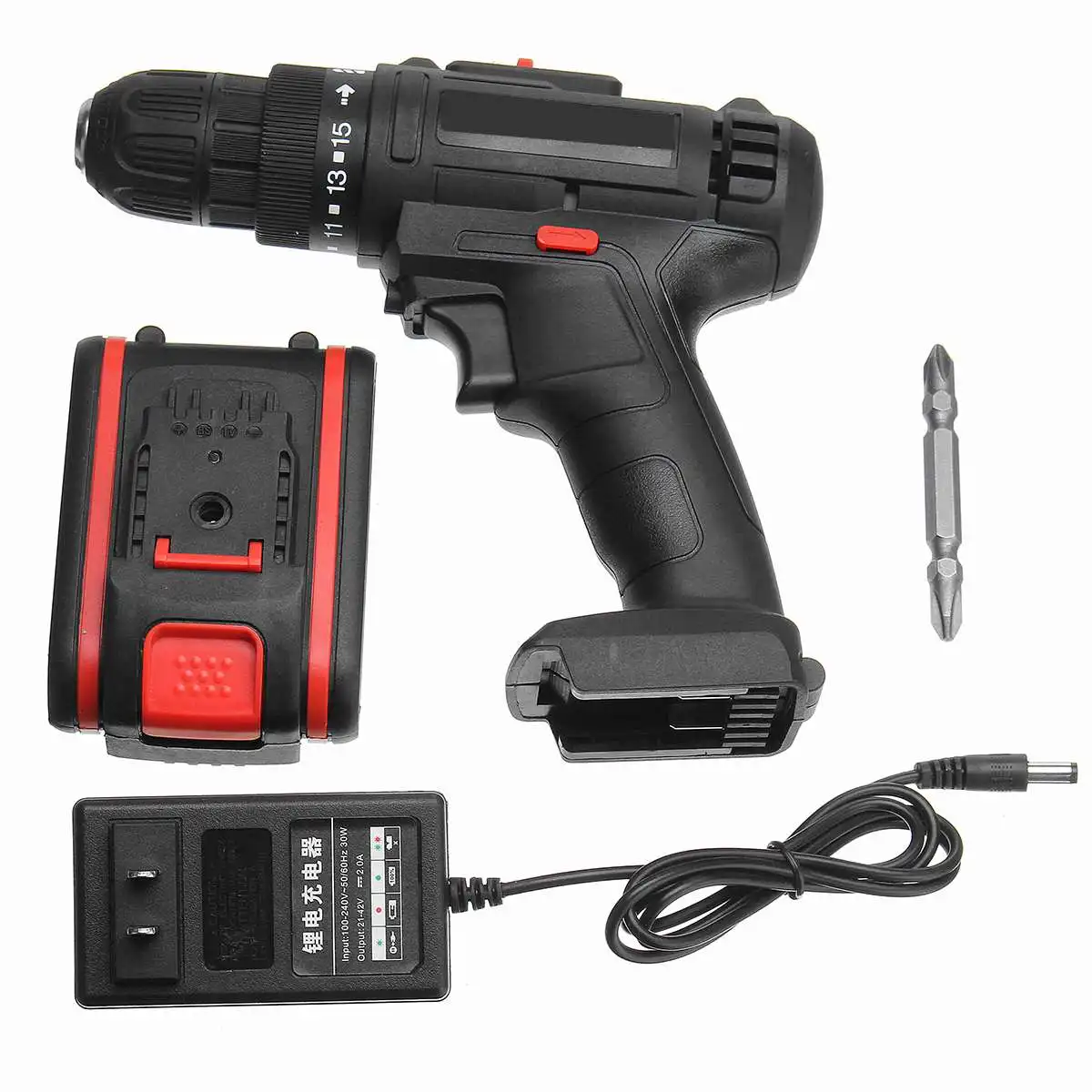 

Doersupp Electric Drill 68VF 3200r/min 2 Speed Cordless Lithium-Ion Drill/Driver Rechargable Adjustable Hand Drill With Battery