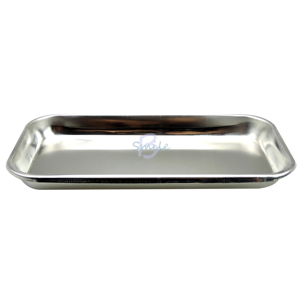 

1PCS Dental Environmental Useful Stainless Steel Medical Surgical Dish well polished Tray Labrage placement tray