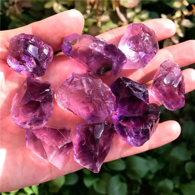 

High Quality Raw Amethyst Rough Tumbled Reiki Crystal Stone For Healing