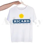 Футболка Ricard мужская с коротким рукавом, топ в стиле Харадзюку, уличная одежда, на лето