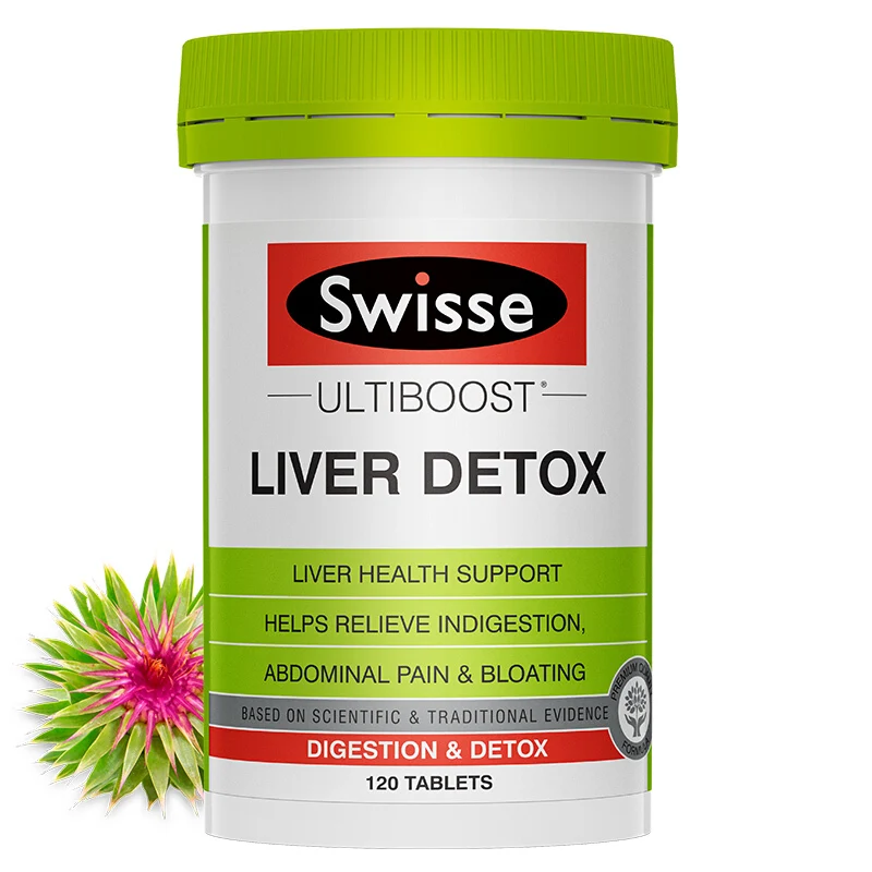 

Australia Swisse Liver Detox 120Tablets Antioxidant Support Liver Detoxification Function Indigestion Bloating Cramping Relief