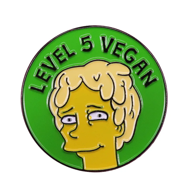 

Novelty Cartoon Vegan Brooch Hard Enamel Pin Lapel Pins Jewelry Accessries Gifts for Vegans
