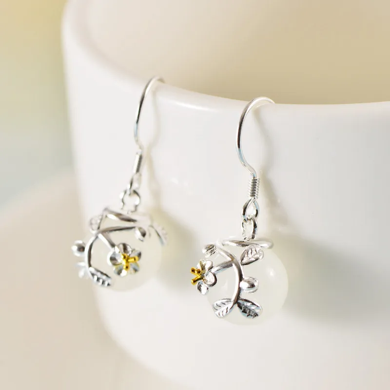 

Женские маленькие серьги MeibaPJ из серебра 925 пробы в виде цветка