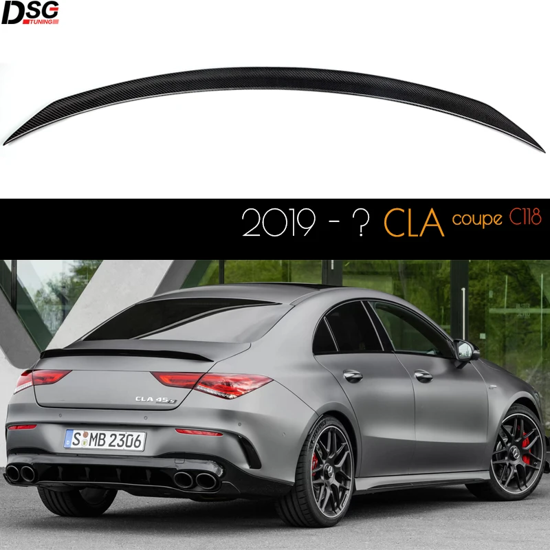 

3*3 3k саржевая углеволоконная задняя багажная шпуля для Mercedes CLA Class 4-дверного купе C118 (2019 +), простая установка