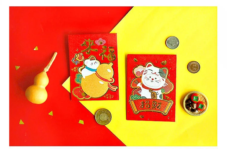 Прекрасный мультфильм крыса короткий размер красный пакет 2020 Китайский Лунный