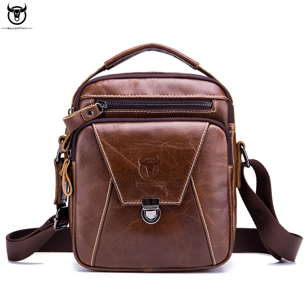 BULL CAPTAIN брендовая сумка с ручкой сверху натуральная кожа мужские сумки через
