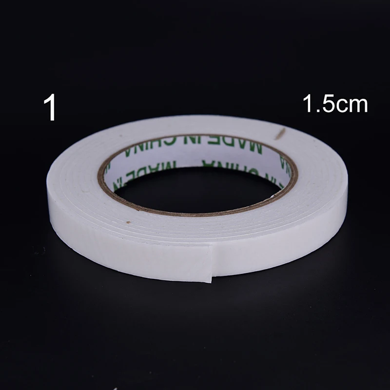 

White Strong Double Sided Sticky Tape Foam Double Faced Adhesive Craft Padded Mounting Size