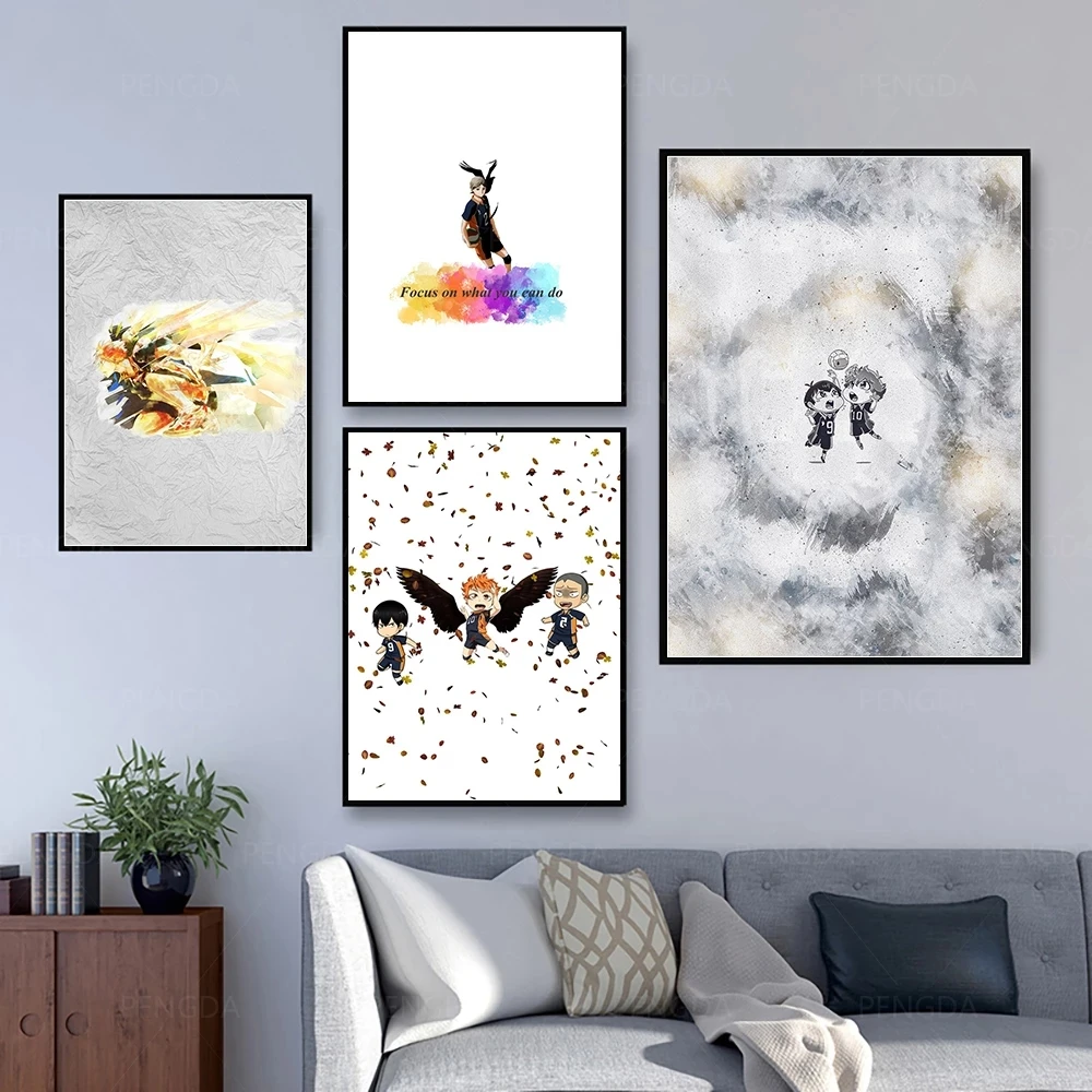 Wall Art HD Prints Cute Anime Japan Haikyuu Home Decor Child Poster Pictures Canvas Paintings For Living Room No Frame Artwork
