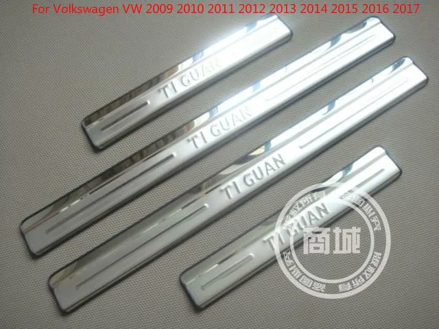 Для Volkswagen 2009 2010 2011 2012 2013 Высокое качество нержавеющая сталь Накладка/дверь SillCar-Стайлинг двери s