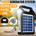 Портативная перезаряжаемая солнечная панель 6 в, генераторная система для хранения энергии, зарядное устройство USB с лампочкой, домашняя система солнечной энергии