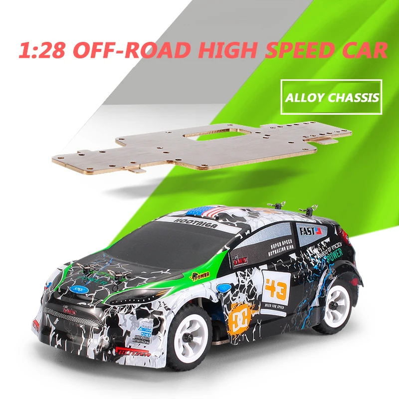Wltoys K989 1:28 RC Автомобиль 2 4G 4WD матовый двигатель Voiture Telecommande 30 км/ч высокая скорость