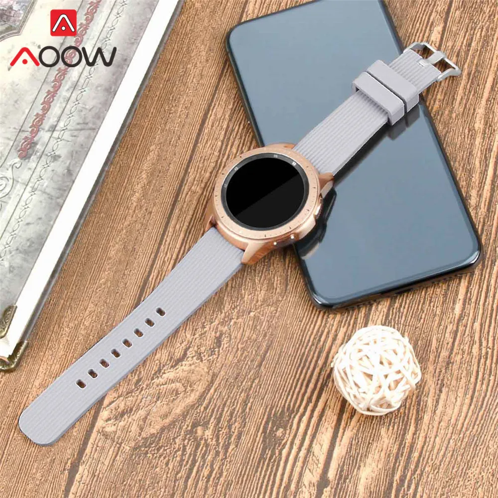 20 мм силиконовый спортивный ремешок для samsung Galaxy Watch Active 42 мм gear S2 Huami Amazfit bip с застежкой из розового золота для мужчин и женщин браслет