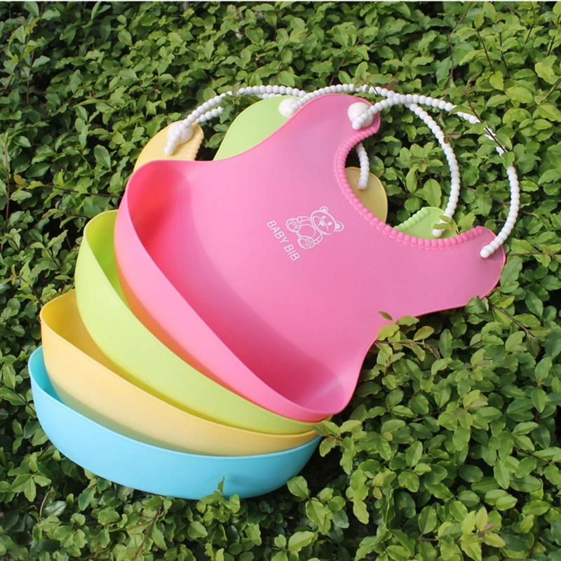 

Baby Infant Toddler Waterproof Silicone Bib Infants Feeding Lunch Roll-up Apron L4MC