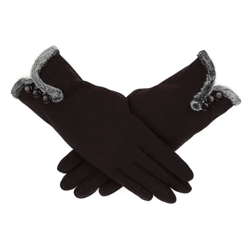 Coffee Guantes зимние кашемировые перчатки для женщин на открытом воздухе для вождения мотоцикла полный палец перчатки для смартфонов теплые рукавицы Тактические# BL5 - Цвет: Coffee