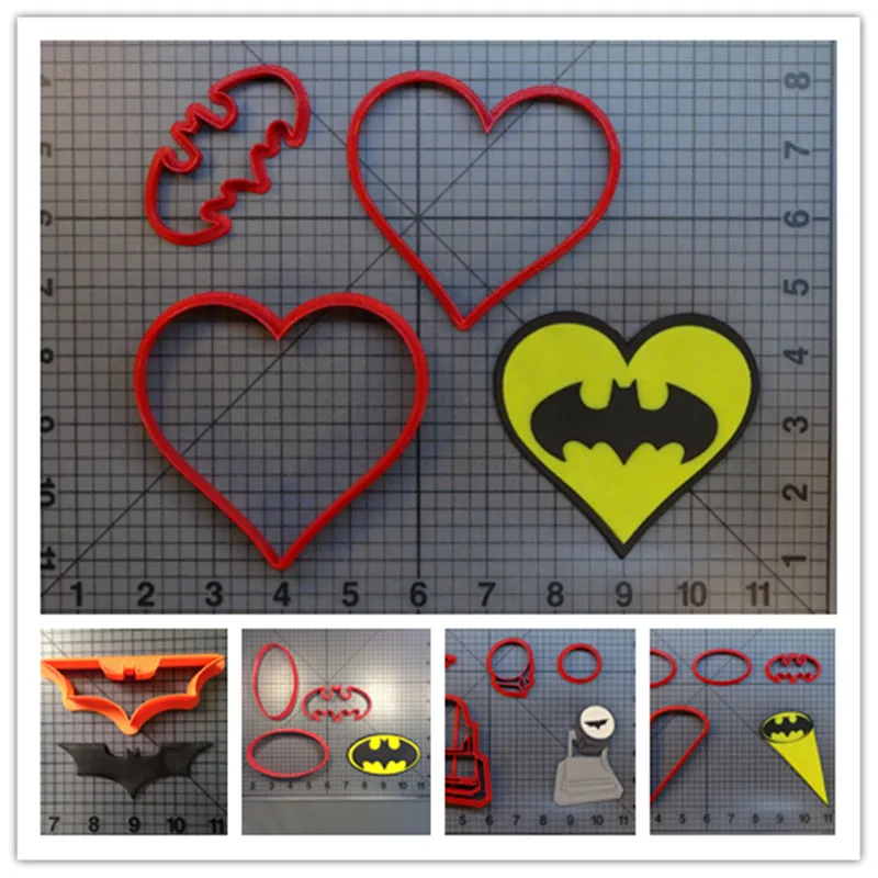 Супер герой Бэтмен dark knight логотип сердце крыло сигнал помадки резак для мальчика