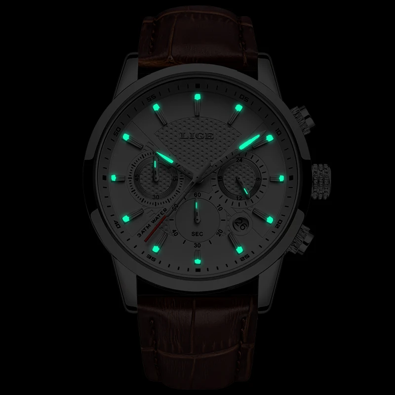 

LIGE 2019 New Watch Men Fashion Sport Quartz Clock Mens Watches Brand Luxury Leather Business Waterproof Watch Relogio Masculino