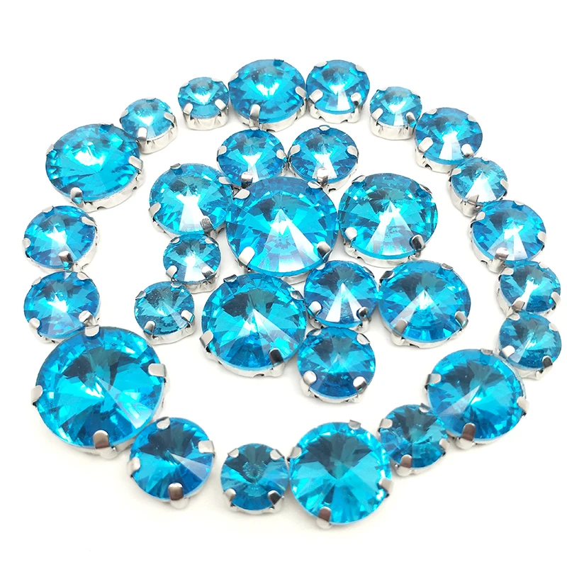 Стеклянные стеклянные стразы для шитья Satellite разные размеры 21 цвет 30 шт. 5