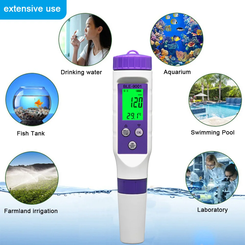 Yieryi Blue Tooth-compatible ORP Meter Mobile APP Online Oxidation Reduction Potential Water Quality Tester ATC -999mV~+999mV |