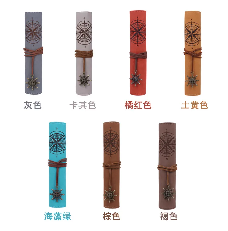 Винтажная сумка для карандашей с пиратским рисунком Чехол карт сокровищами