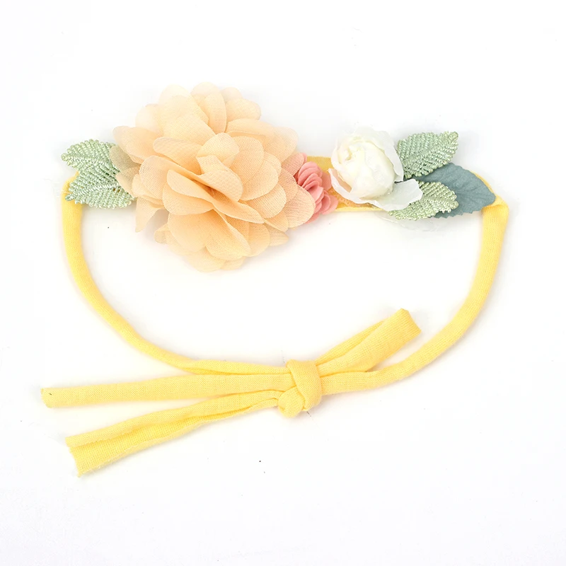 

Newborn Baby Pearl Flowers Nylon Headbands for Kids Girls Infant Accessories Floral Lace Headwear Cute Princess Hair Band Gift
