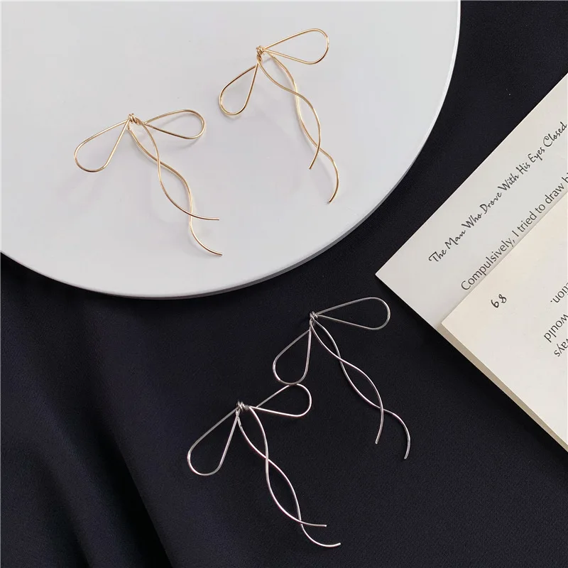 Корейский дизайн модные ювелирные изделия простой золотой серебряный цвет